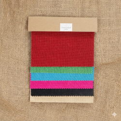 Jute stof combi kleuren 21 cm x 28 geplastificeerd